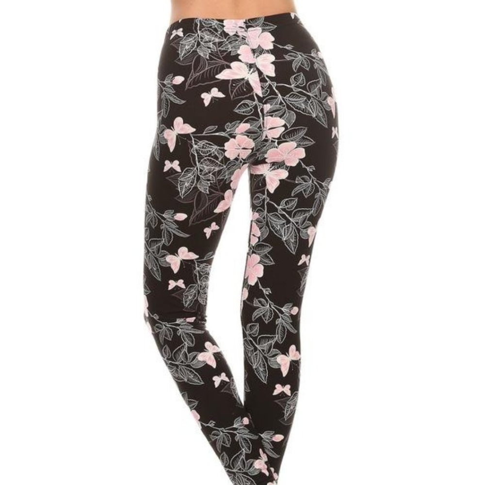 Butterfly Evening Print Buttery Soft Leggings - Picture 3 of 3